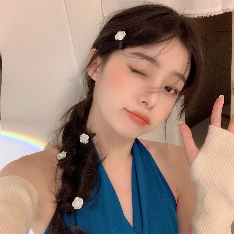 กิ๊บติดผม กิ๊บติดผม รูปดอกกุหลาบ แบบแบน สไตล์เรโทร เครื่องประดับ สําหรับผู้หญิง