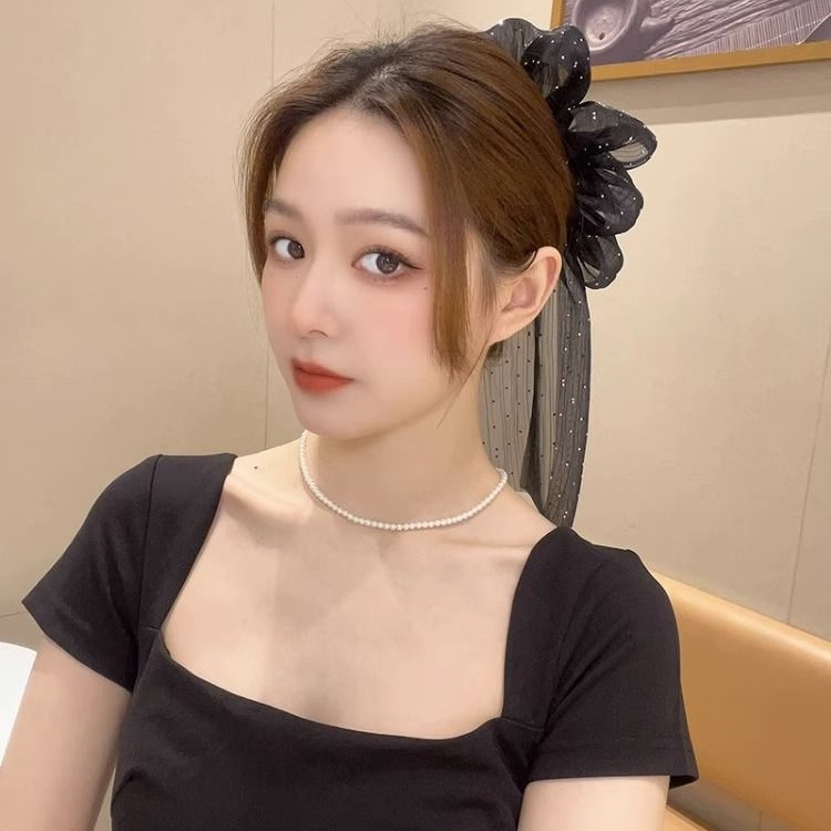 กิ๊บติดผม ประดับโบว์ รูปปลาฉลาม แฟชั่นฤดูร้อน สไตล์เกาหลี สําหรับผู้หญิง