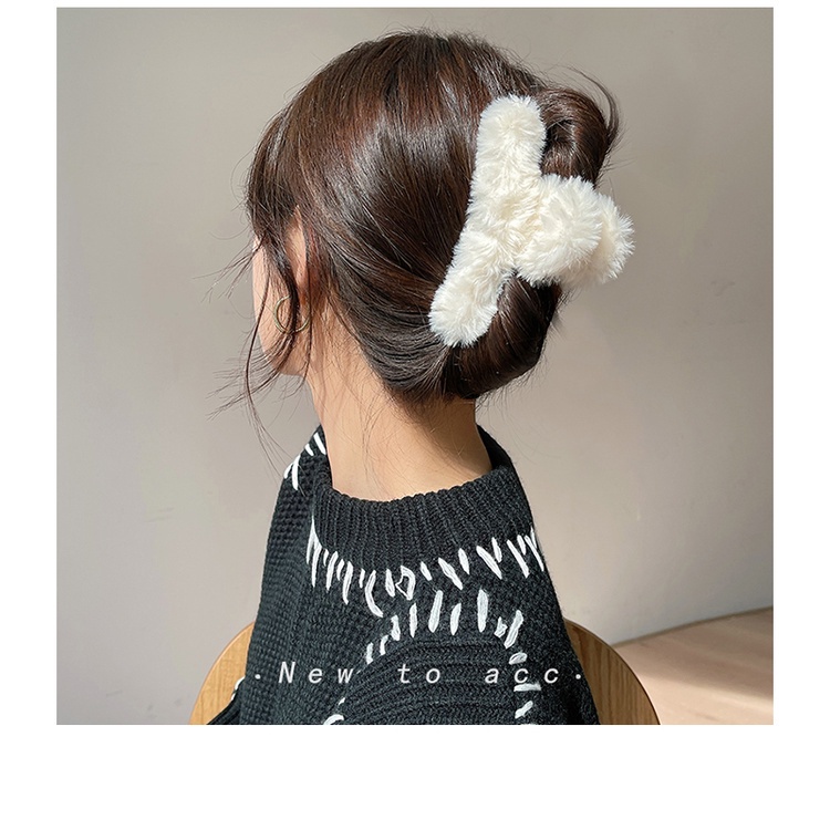 กิ๊บติดผม ผ้ากำมะหยี่ ขนาดใหญ่ สีพื้น สำหรับผู้หญิง