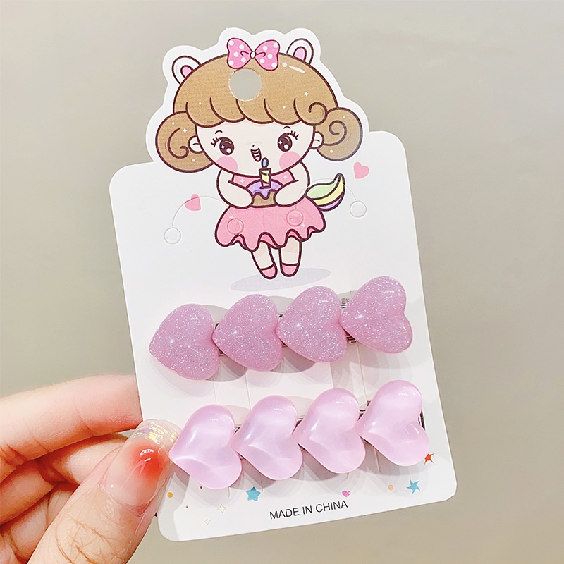กิ๊บติดผม รูปเป็ดน่ารัก สีชมพู แบบเรียบง่าย สีสันสดใส สําหรับนักเรียนหญิง