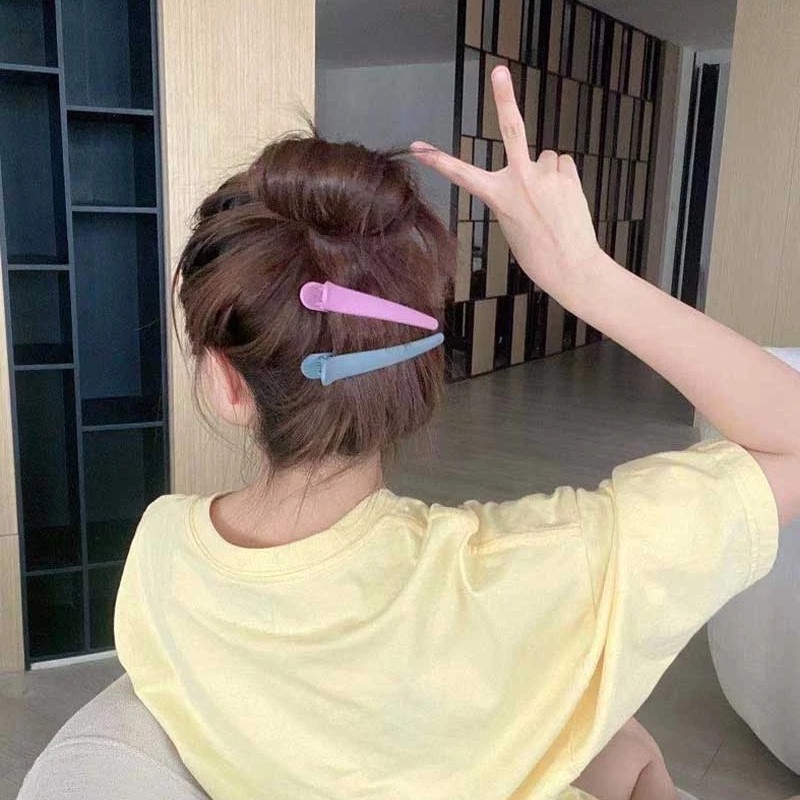 กิ๊บติดผมเรซิ่น เนื้อแมตต์ รูปเป็ด สีรุ้ง สไตล์เรโทร สําหรับเด็กผู้หญิง
