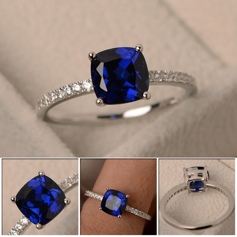 ของขวัญเครื่องประดับแหวนหมั้นแต่งงานผู้หญิง london topaz 925