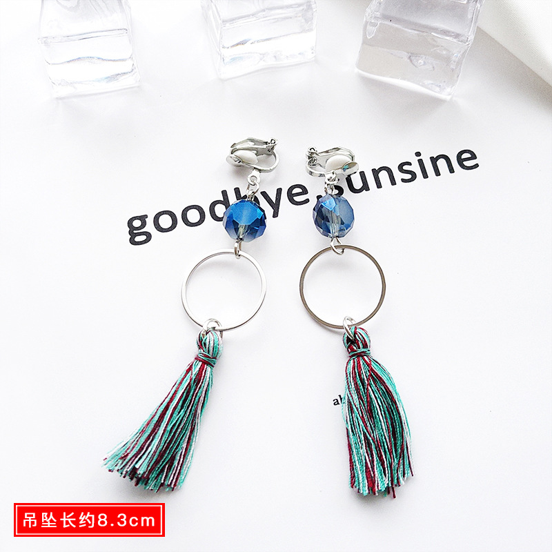 [จัดส่งภายใน 24 ชั่วโมง] No pierced ear clip earrings creativity long fruit flower wine bottle earrings