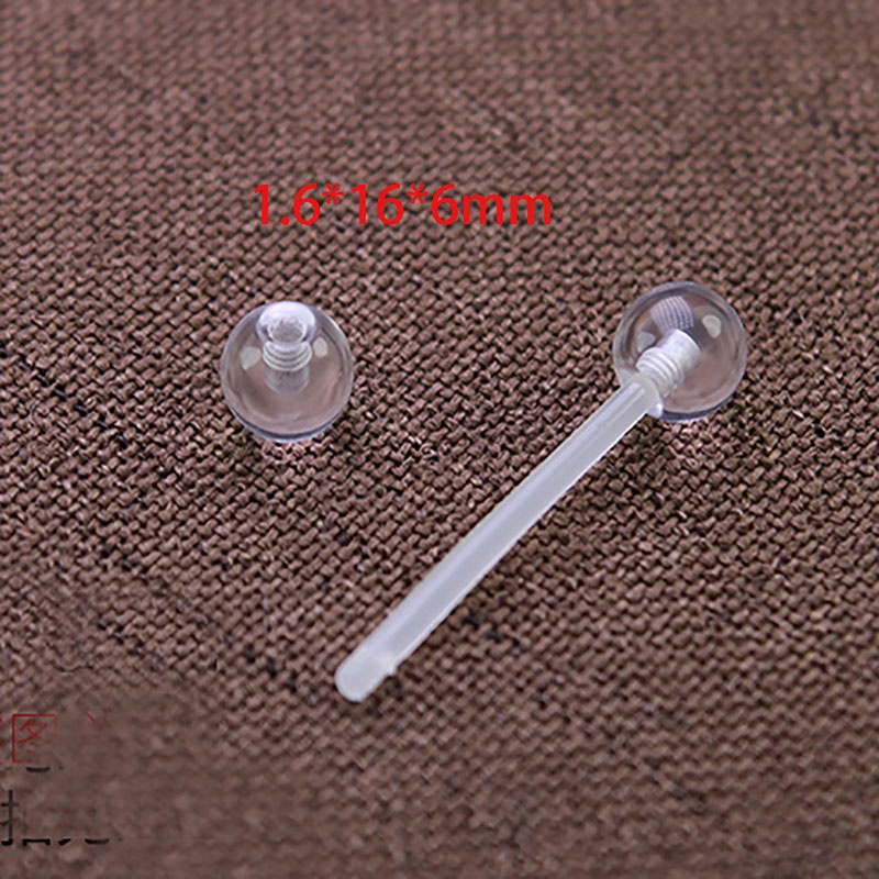 จิวเจาะร่างกาย ลิ้น สะดือ ลิ้น ริมฝีปาก สีใส 1 ชิ้น