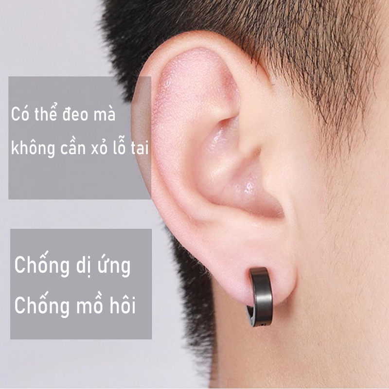 ต่างหูสเตนเลส สไตล์เกาหลี 1 ชิ้น