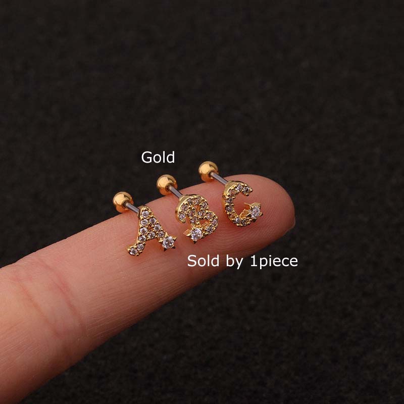 ต่างหูเจาะหูสําหรับ helix dath rook pin 1 ชิ้น