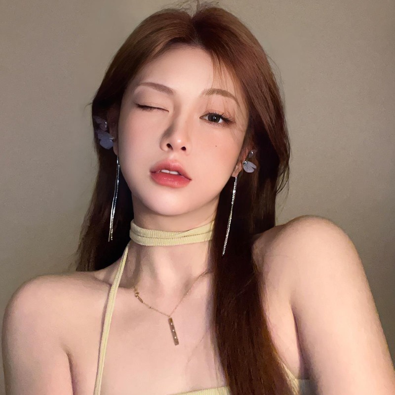 ต่างหูแบบหนีบ รูปผีเสื้อ สีฟ้า สไตล์เกาหลี สําหรับผู้หญิง