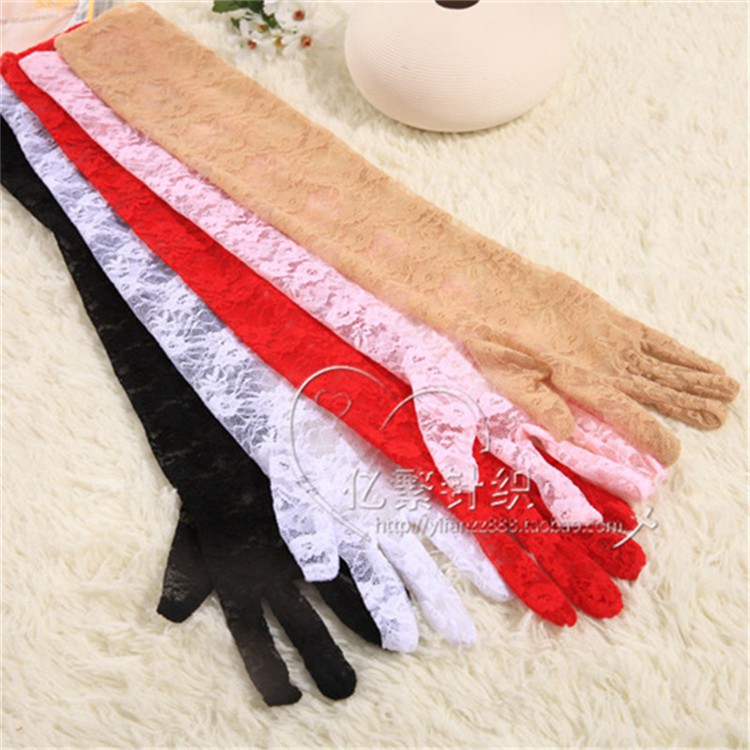 ถุงมือลูกไม้ ถุงมือแฟชั่นมี3ขนาดยาว40ซม ยาว50ซม ยาว22ซม