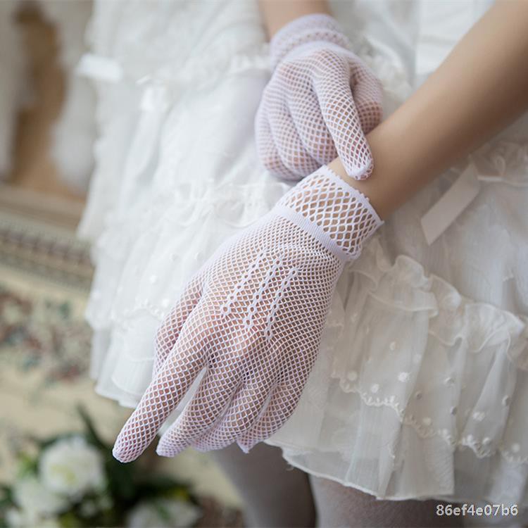 ถุงมือลูกไม้เซ็กซี่สําหรับผู้หญิง ถุงมือเจ้าสาวแต่งงานเซ็กซี่