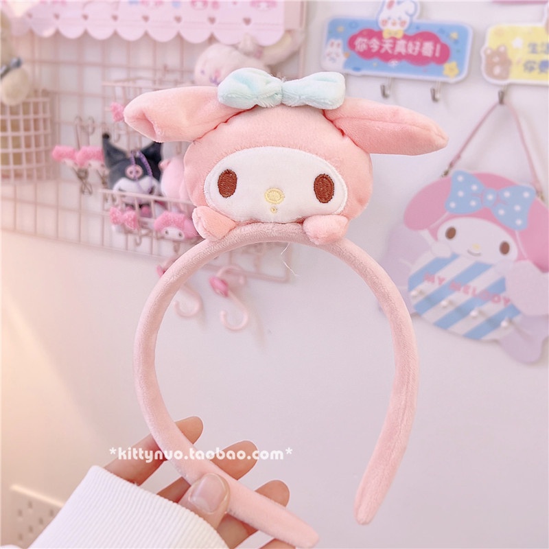 ที่คาดผม ผ้ากํามะหยี่ขนนิ่ม ลายการ์ตูน Cinnamon Dog Melody น่ารักมาก 2024