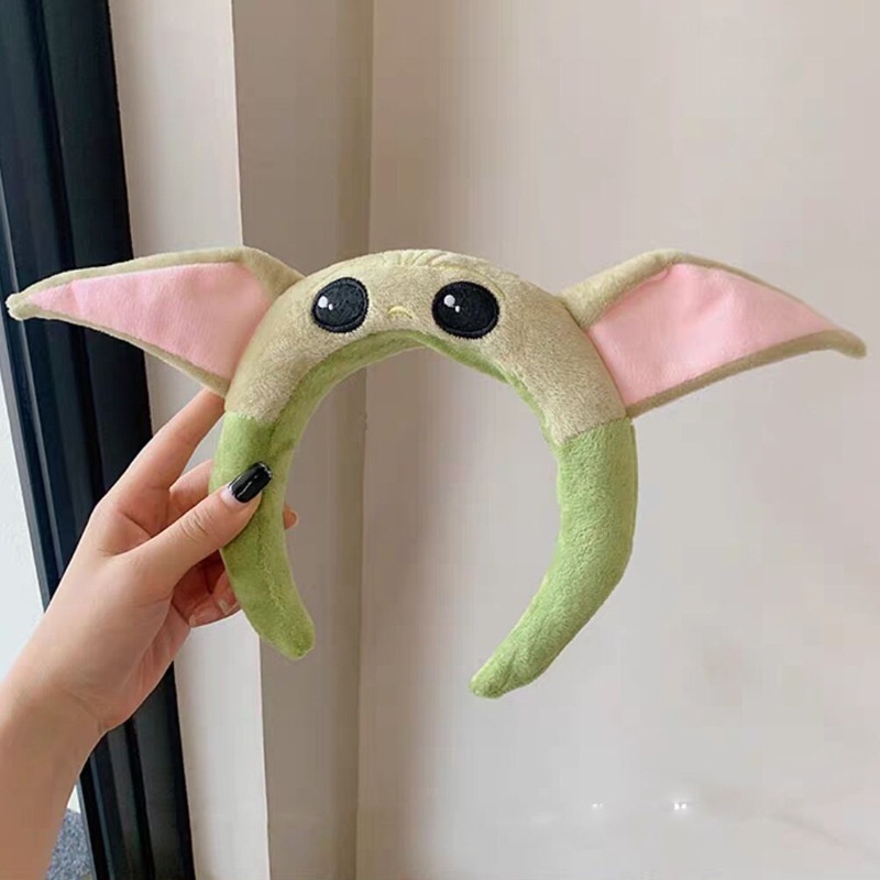 ที่คาดผม ผ้ากํามะหยี่ขนนิ่ม ลายการ์ตูน Yoda น่ารัก เครื่องประดับ สําหรับเด็กผู้หญิง 2022