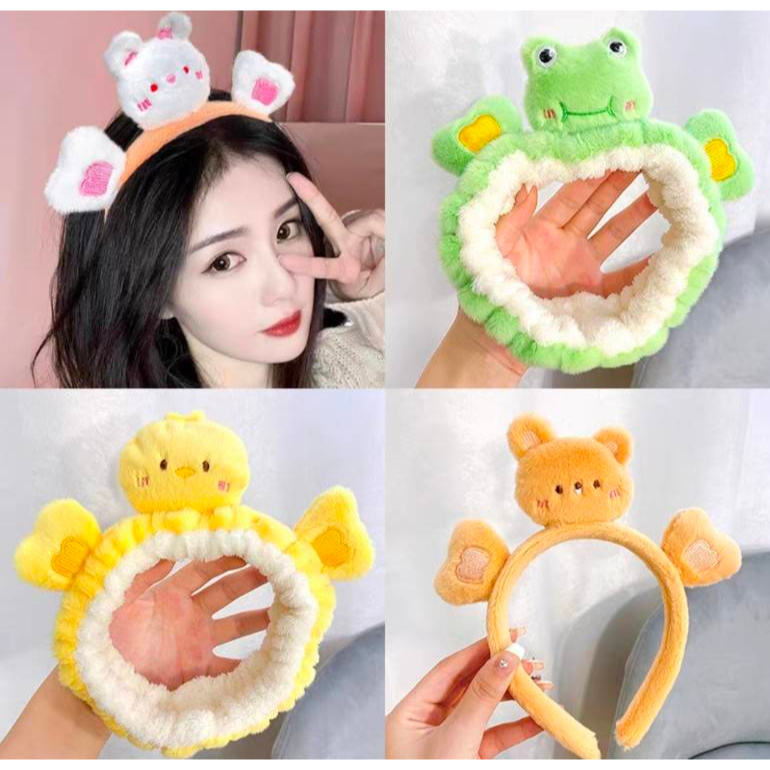 ที่คาดผมผ้าหัวตุ๊กตา รูปสัตว์ น่ารักให้เลือก(พร้อมส่งจากไทย)