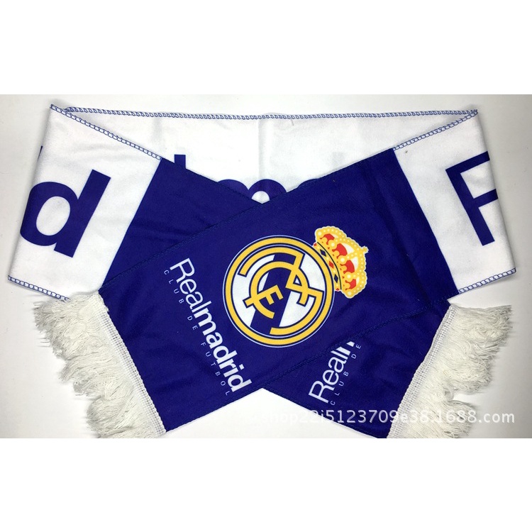 ผ้าพันคอ ผ้ากํามะหยี่ขนนิ่ม ลาย Liverpool Arsenal Barcelona Real Madrid Juventus Milan Bayern Manchester United Club