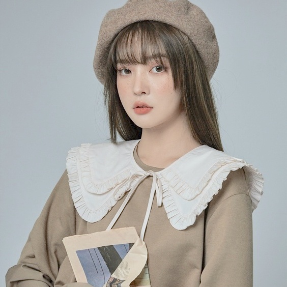 พร้อมส่ง  MINI DAISY LAYER  ปกคอถอดได้ รุ่นเลเยอร์ ไซส์มินิ สีขาว ระบายหวาน cotton งานเกรดพรีเมี่ยม
