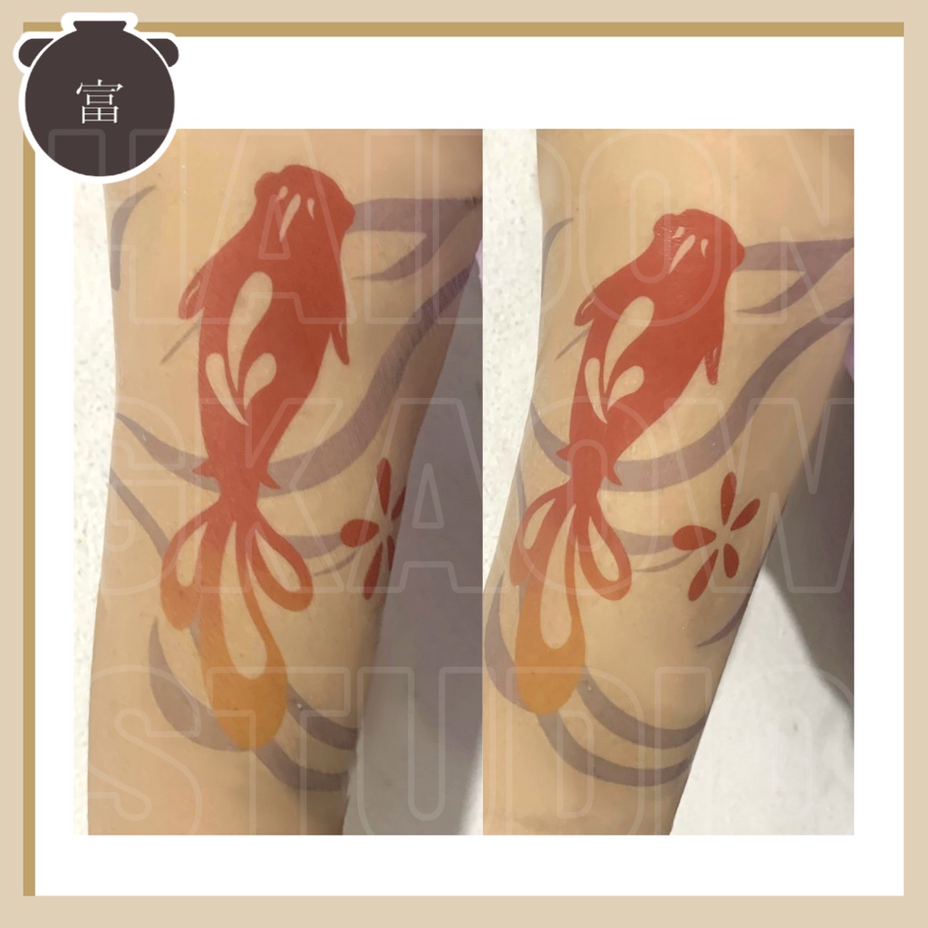พร้อมส่ง   tattoo แทททู genshin impact เกนชิน อิมแพค xiao , yoimiya , Shinobu , Barbatos