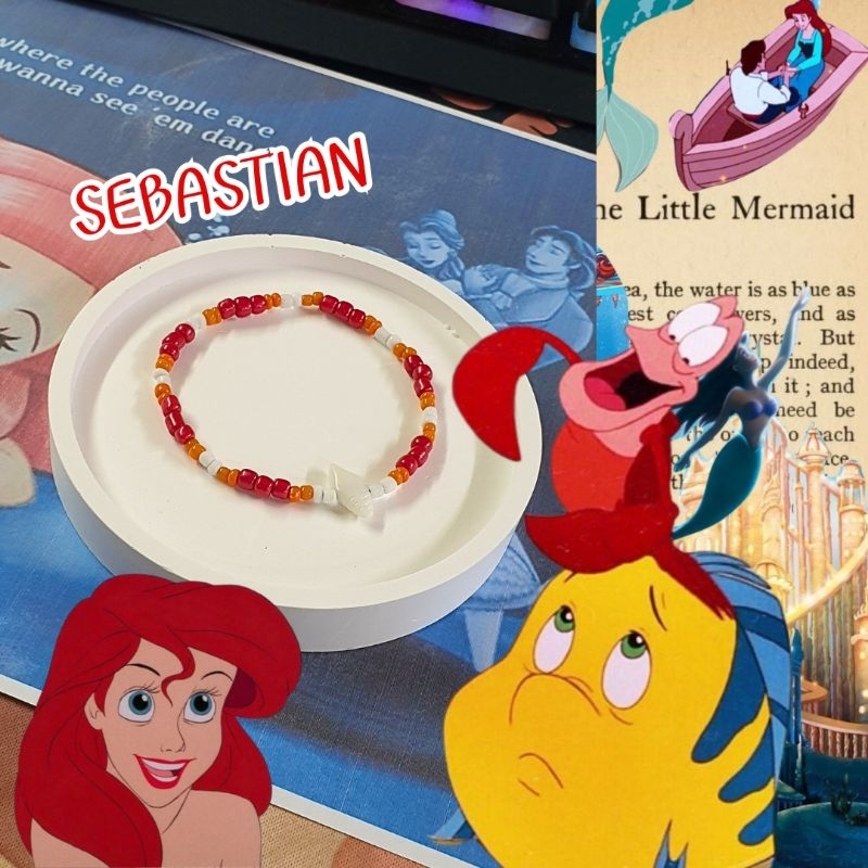 พร้อมส่ง กำไลลูกปัดThe Little Mermaid น่ารักทุกเเบบ สีสันเเห่งท้องทะเล