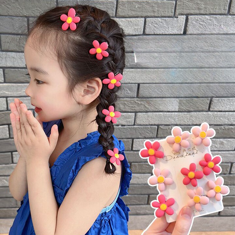 พร้อมส่ง กิ๊บติดผมหน้าม้า รูปปากเป็ด น่ารัก สีชมพู อุปกรณ์เสริม 5 ชิ้น