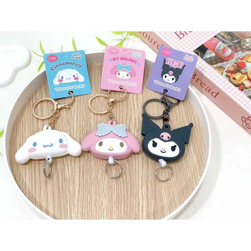 พร้อมส่ง   พวงกุญแจโยโย่ Sanrio น่ารักห้อยกระเป๋าได้ คล้องใส่บัตร ใส่กุญแจ