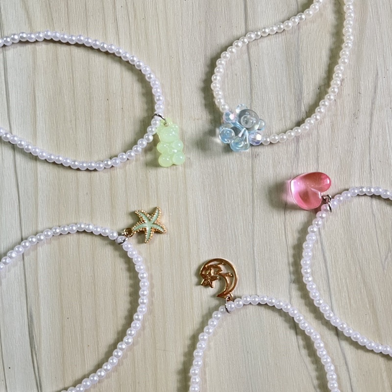 [พร้อมส่ง] สร้อยคอลูกปัดแฟชั่น น่ารัก หลากหลายแบบ มินิมอล