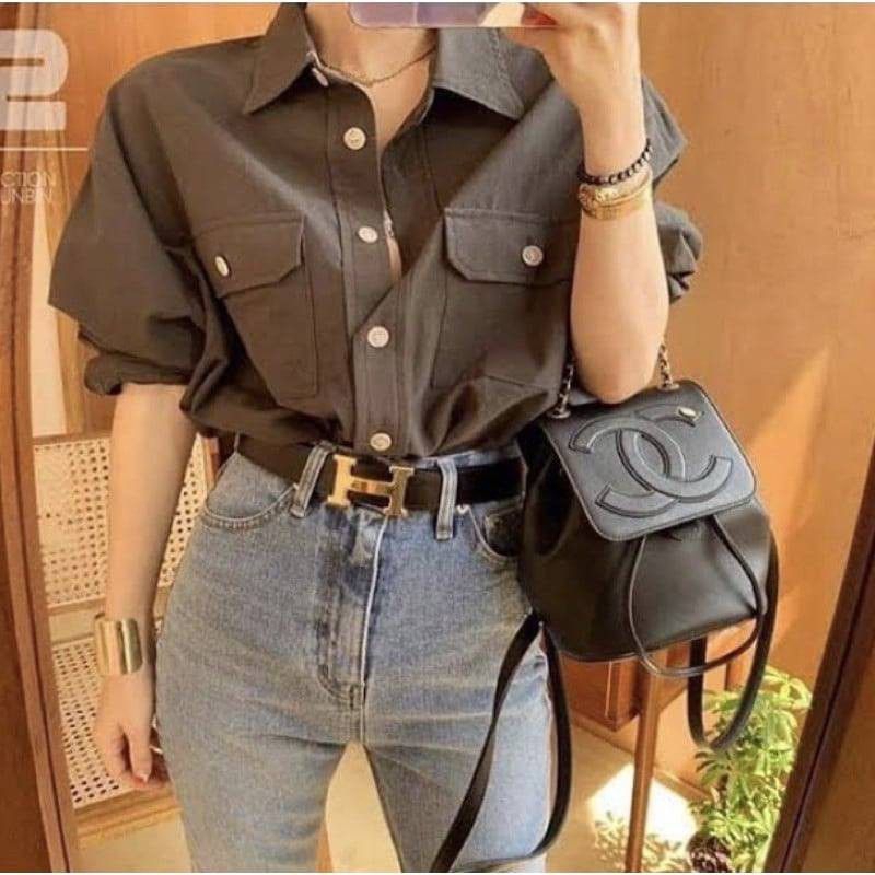 พร้อมส่ง เซตเข็มขัด เฮอ ลายหนัง มาพร้อมกล่อง+อุปกรณ์