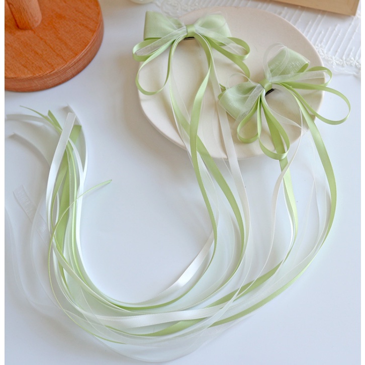 พร้อมส่ง   ได้เป็นคู่ กิ๊บริบบิ้น ริบบิ้น กิ๊บแฟชั่น กิ๊บออกงาน