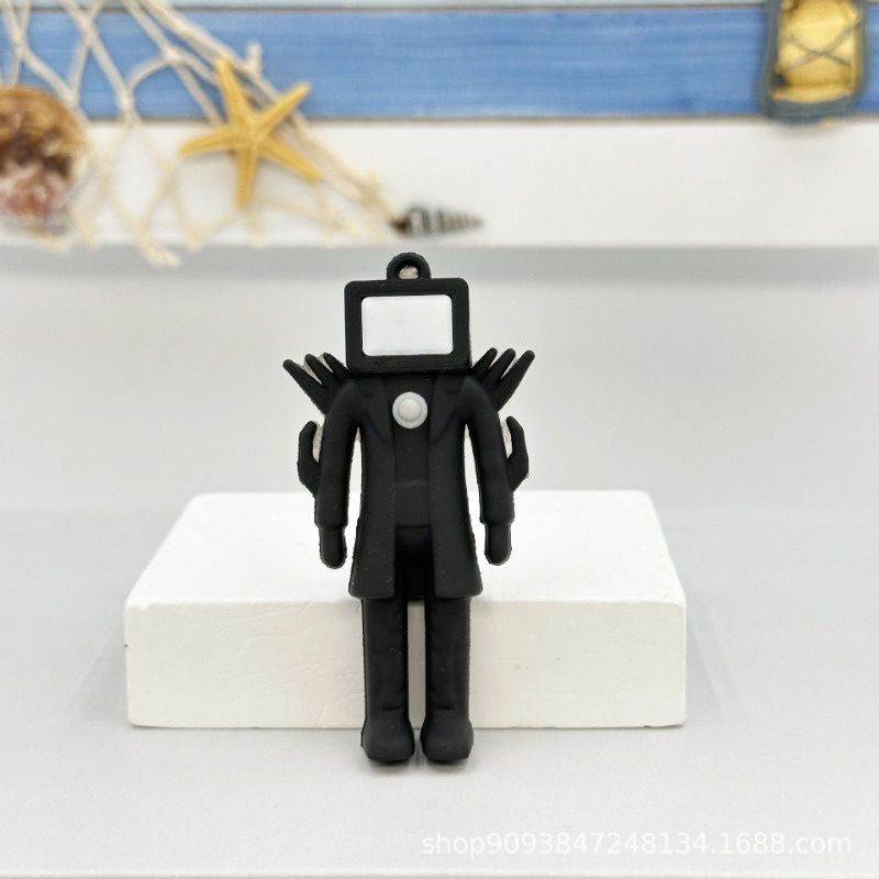 พวงกุญแจ PVC จี้รูปอนิเมะ Skibidi Dop ตลก เครื่องประดับ สําหรับผู้ชาย และผู้หญิง
