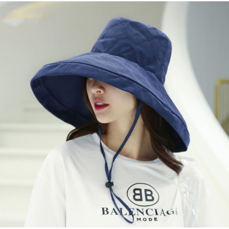 มาใหม่ หมวกบัคเก็ตแบบปีกกว้าง กันแดดดี (B33)