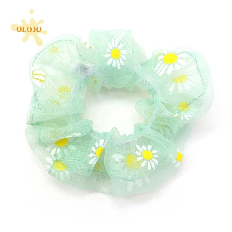 ยางรัดผมดอกเดซี รัดผมแบบยางยืด ยางมัดผม คละสี G026