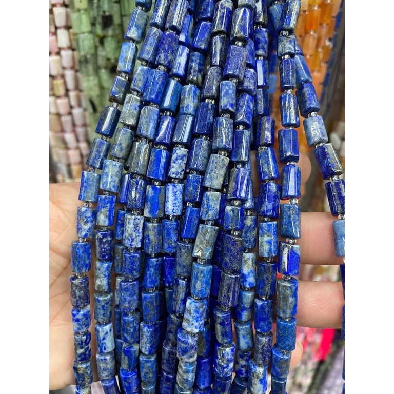 ลูกปัดหินธรรมชาติ ทรงกระบอก สําหรับทําเครื่องประดับ สร้อยคอ DIY ขนาด 8x10.5 มม.
