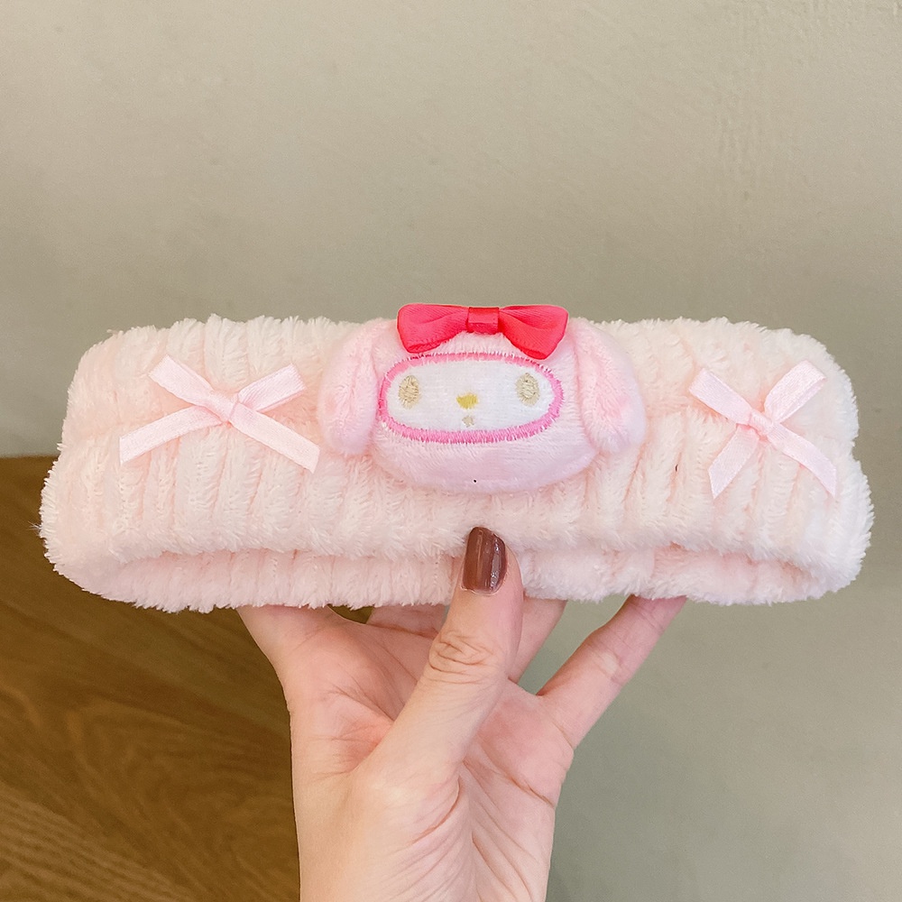 ล้างหน้าและบีบอัดหน้ากากป้องกันผมเปียกเทปผมหวานน่ารักห่วงผมอุปกรณ์เสริม