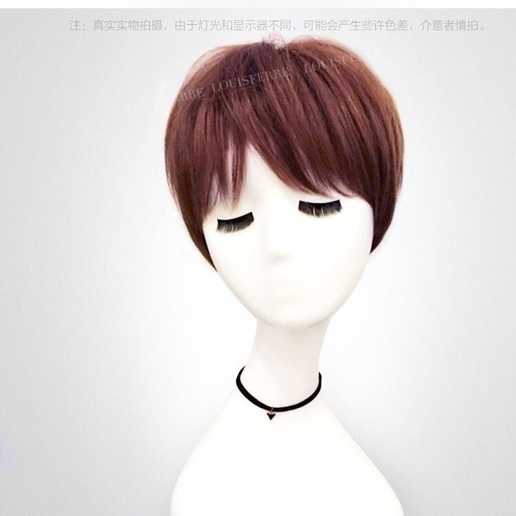 วิกผมผู้หญิง วิกผมสั้น ผมสั้นตรง วิกผมบ๊อบแฟชั่นและหล่อ