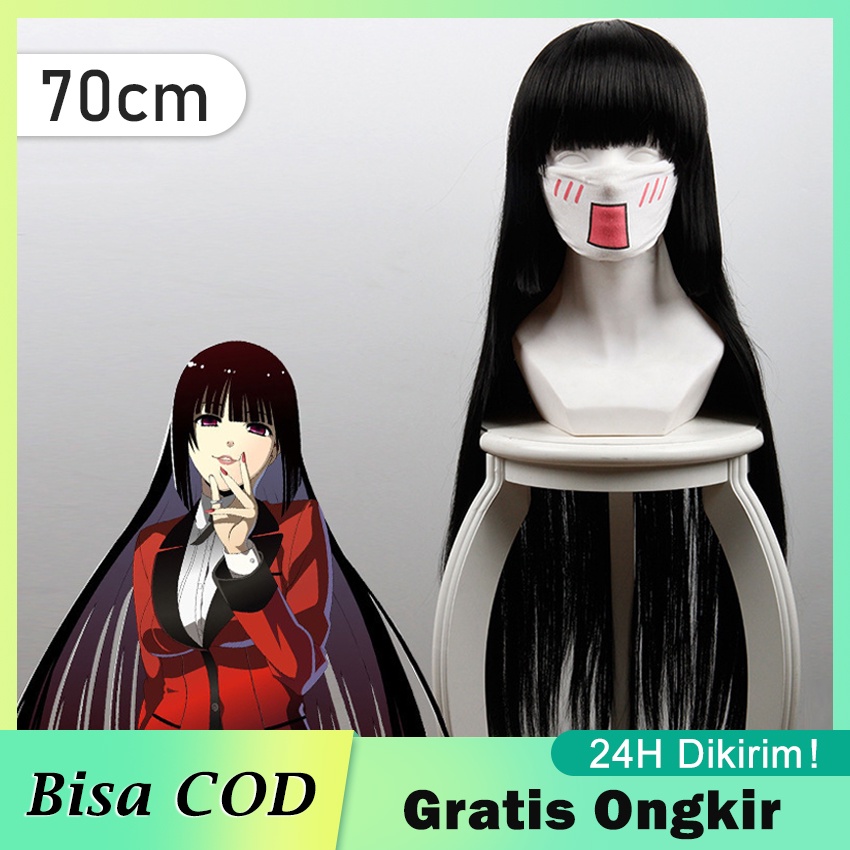วิกผมยาวตรง jabami yumeko ลายการ์ตูนอนิเมะ สําหรับคอสเพลย์