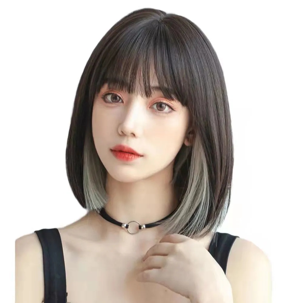 วิกผมสั้น ยาว​ 28 cm. มีหนังศีรษะ​ รุ่น​ UD เหมือนผมจริงมากๆ​​ ผมนิ่ม​ แถมเน็ต​คลุมผม