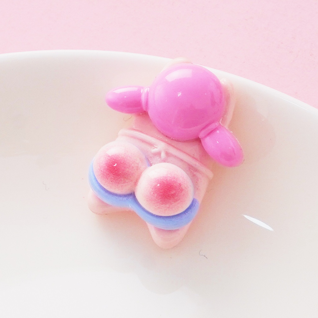 สติกเกอร์เรซิ่น รูปก้นใหญ่ แฮนด์เมด diy สําหรับติดตกแต่งตู้เย็น