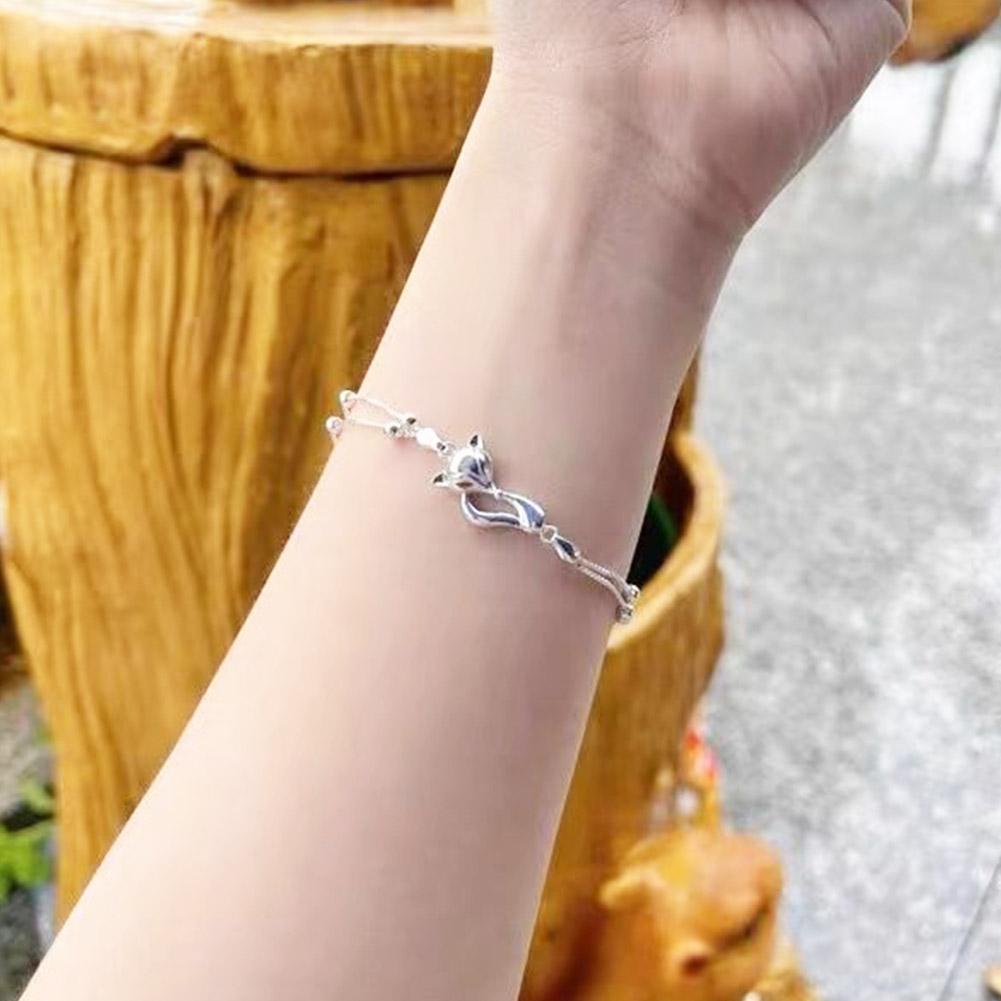 สร้อยข้อมือ จี้สุนัขจิ้งจอกน้อยน่ารัก แฟชั่นฤดูร้อน สําหรับผู้หญิง