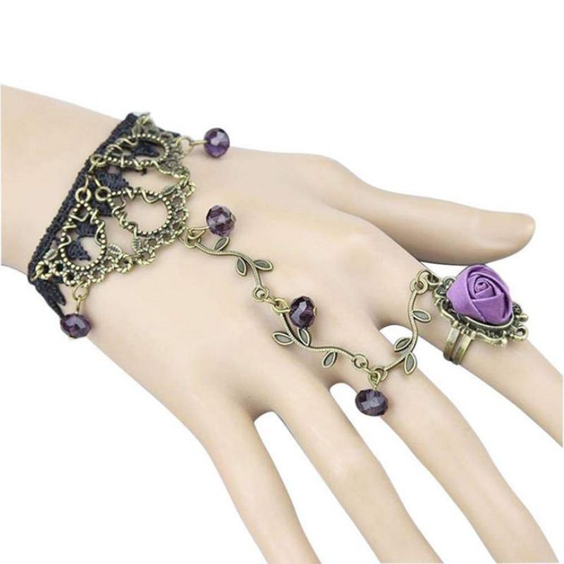 สร้อยข้อมือดอกกุหลาบหลากสีสไตล์โกธิค เสน่ห์ที่เป็นตัวของตัวเอง