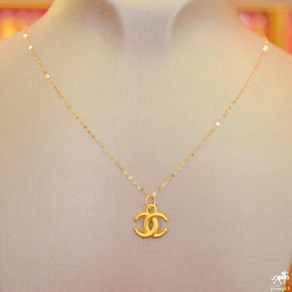 สร้อยคอทองคําแท้ 18K ครึ่งสาย (18K) โอโซ่ น้ําหนัก 0.9 กรัม ทองคําแท้ 96.5% ยาว 18 นิ้ว ขายได้