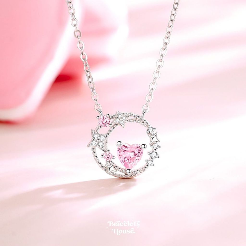 สร้อยคอเงินแท้ Stella Luna  ✨ ส่งฟรี EMS ! [D9-1]