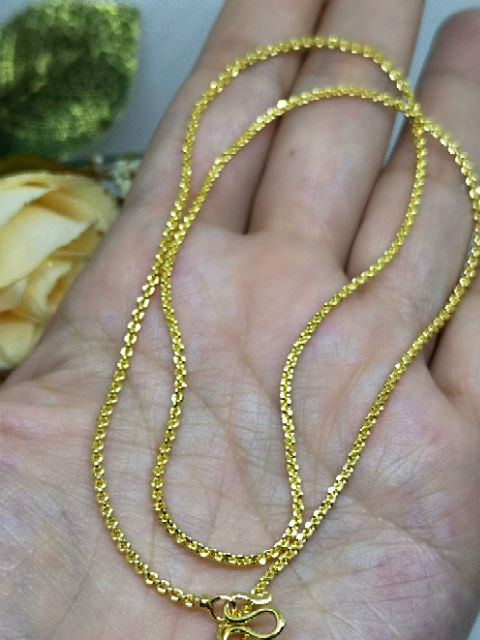 ส่งฟรี​มีชำระปลายทาง​ สร้อยคอชุบทองแท้ อิตาลี่ 18k ไม่ลอกดำ  ราคาคุณภาพขายถูกพร้อมตลับทอง