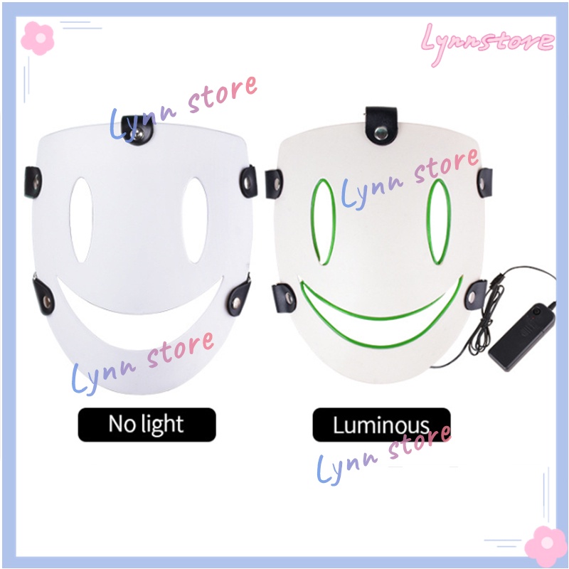 หน้ากากเทนคู ชินจัง มีไฟ LED สีขาว ระบายอากาศ สําหรับปาร์ตี้ฮาโลวีน