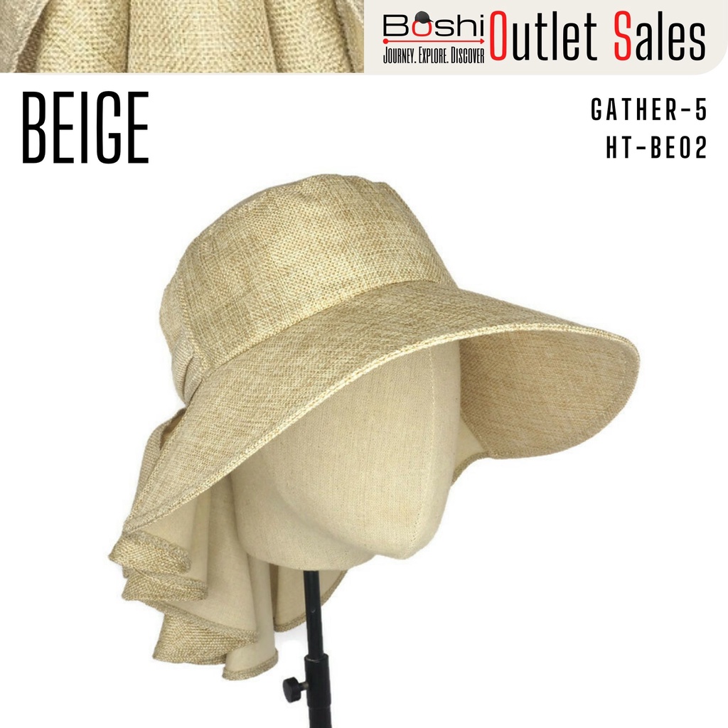 หมวกปีกกว้าง BOSHI GATHER HAT JP-STYLE ปรับไซส์ได้ 57-61 cm. ( GATHER 5 )