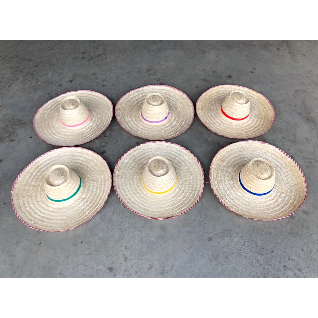 หมวกริมลายไม้ไผ่สานสีขาว By Niran.hat (6 นิ้ว)