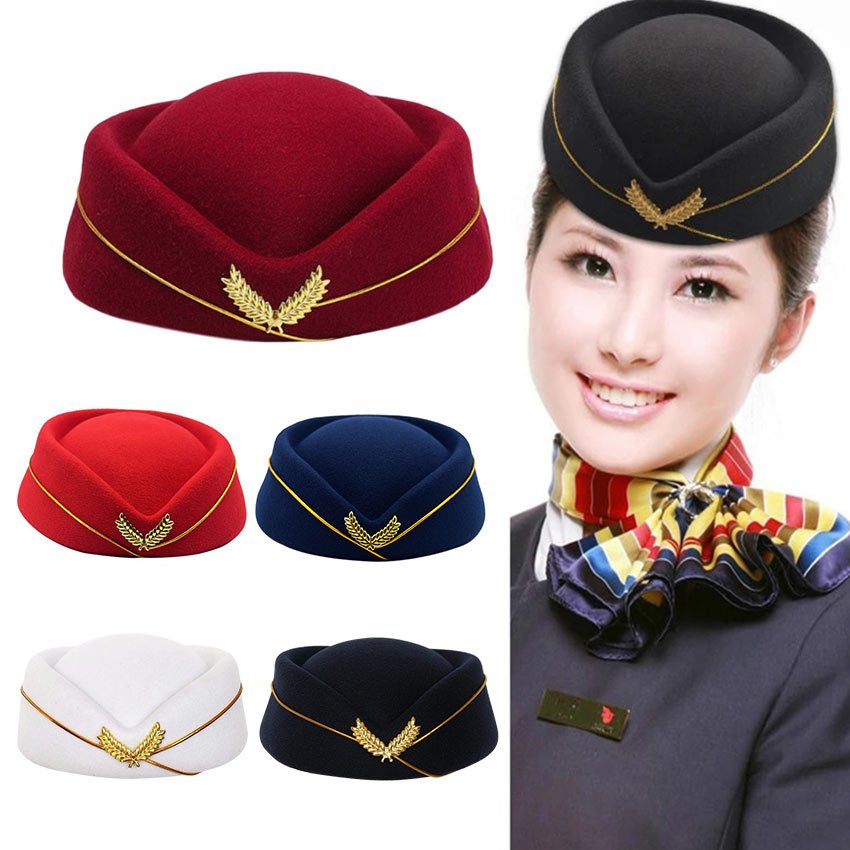 หมวกเบเร่ คอสเพลย์ หมวกคอสเพลย์แอร์ไลน์ หมวกยูนิฟอร์ม พร้อมส่ง