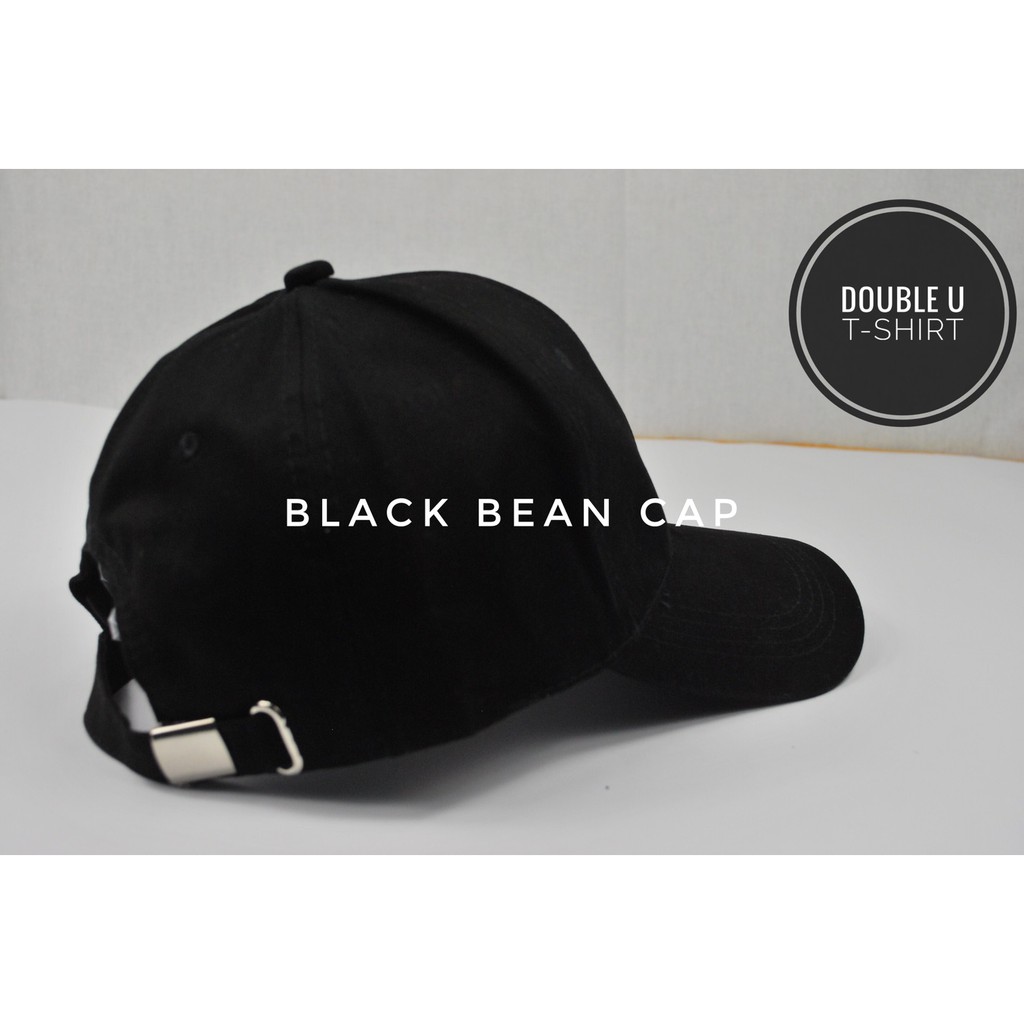 ออกใบกำกับ E-Recieptได้ - หมวกแก๊ปสีพื้น BLACK INK & BLACK BEAN (สีดำ)
