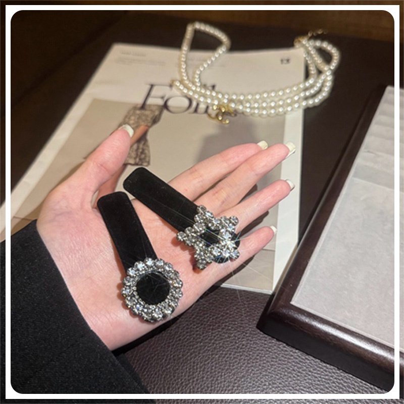 อารมณ์ Rhinestone BB คลิปสำหรับผู้หญิงกลิ่นเล็ก ๆ น้อย ๆ ด้านข้างคลิปหนีบอ่อนคลิป