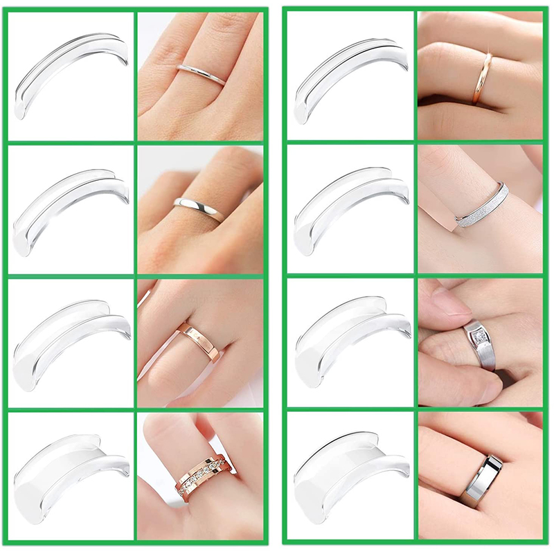 อุปกรณ์ปรับขนาดแหวน แบบใส ( 8 ขนาด )( 8 ชิ้น ต่อเซ็ต )