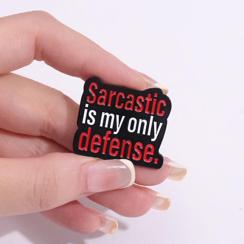 เข็มกลัด รูปการ์ตูน Me Sarcastic Texts ตลก เครื่องประดับ สําหรับเพื่อน