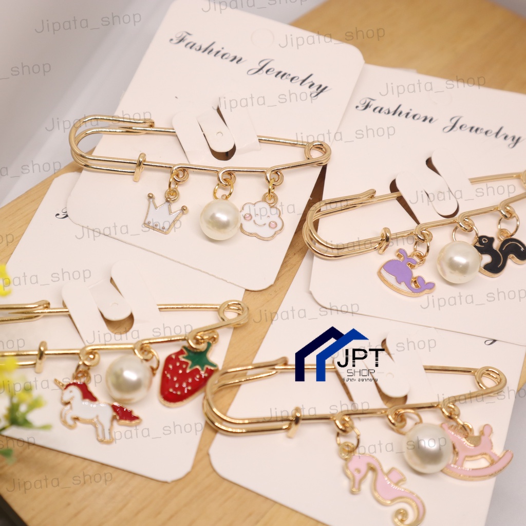 เข็มกลัดคนท้อง + จี้น่ารักๆ เข็มกลัด ติดเสื้อ พร้อมจี้