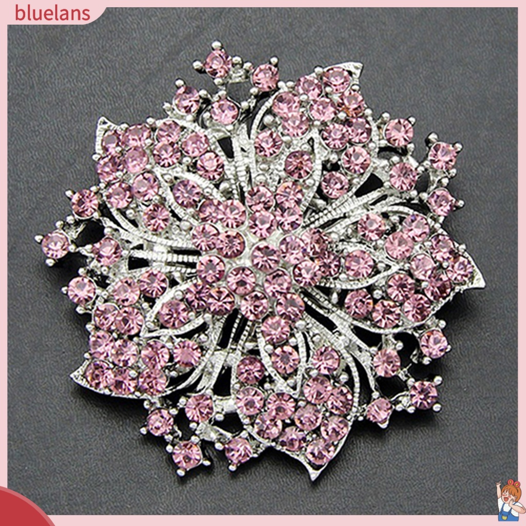 เข็มกลัดทรงกลมชุบเงินลายดอกไม้ Es Pin