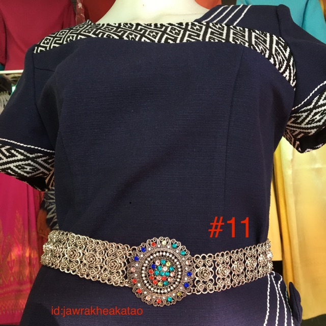 เข็มขัดเงิน เข็มขัดรมดำ (พร้อมส่ง)